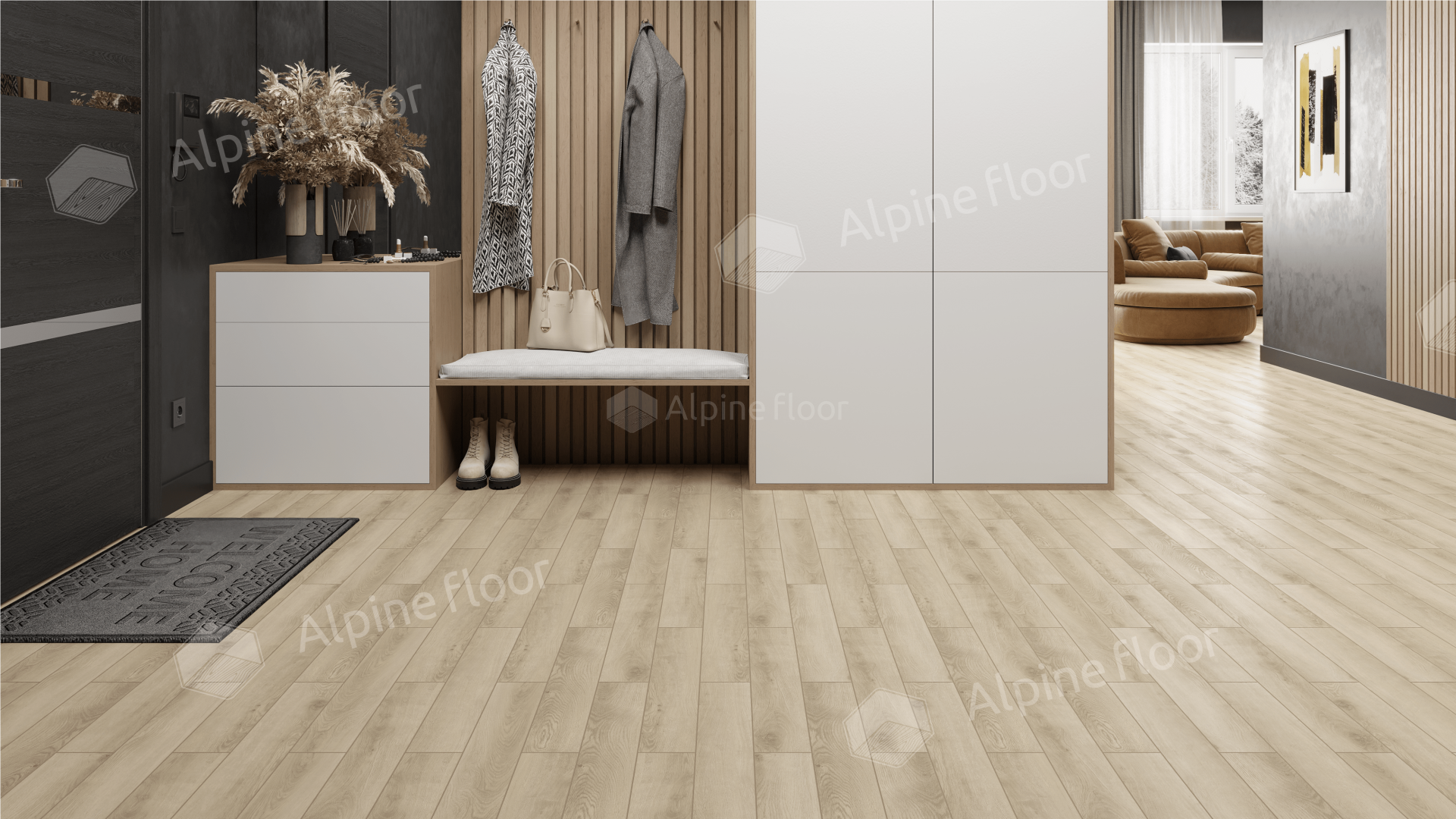 картинка Ламинат Alpine Floor Herringbone Pro LF106-8 Дуб Орлеан от магазина Сильный пол